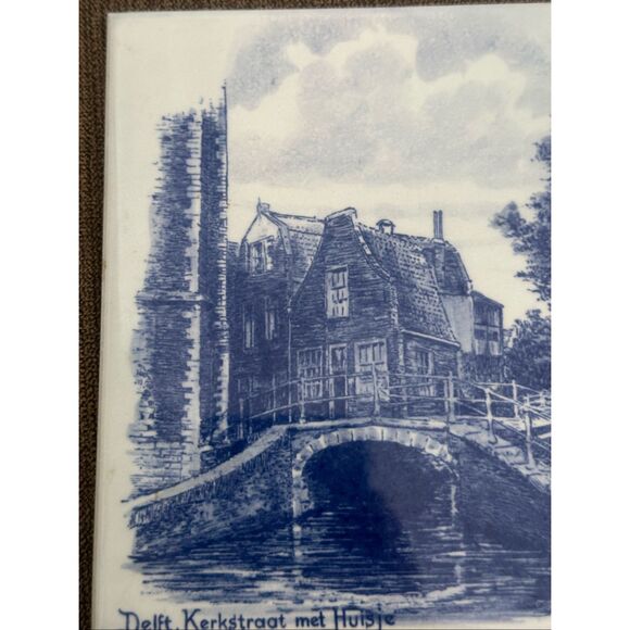 Delft Kerkstroot met Huisje  Ceramic Tile Holland - Picture 3 of 7